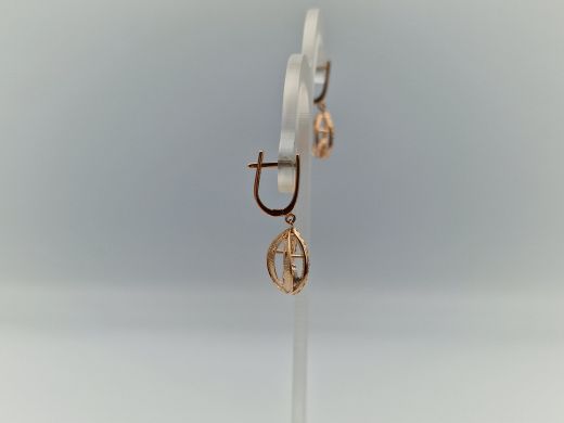 Zelta auskari ar cirkoniju, 2.68 g