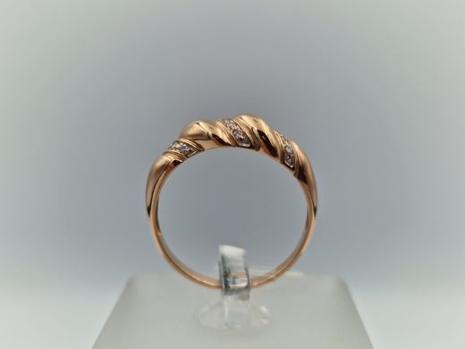 Zelta gredzens ar cirkoniju, 2.21 g, izm. 18