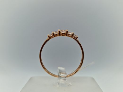 Zelta gredzens ar cirkoniju, 1.02 g, izm. 18