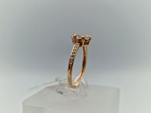 Zelta gredzens ar cirkoniju, 1.57 g, izm. 16