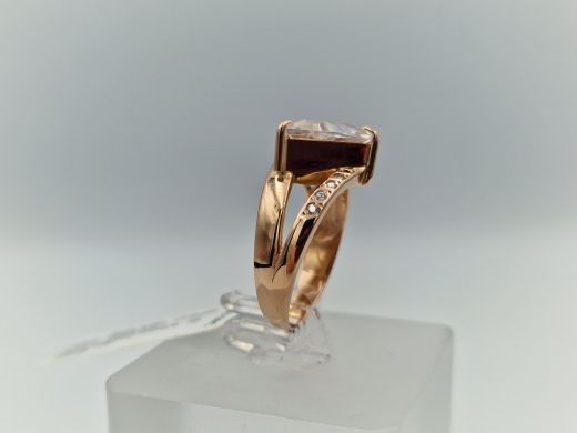 Zelta gredzens ar cirkoniju, 3.64 g, izm. 16