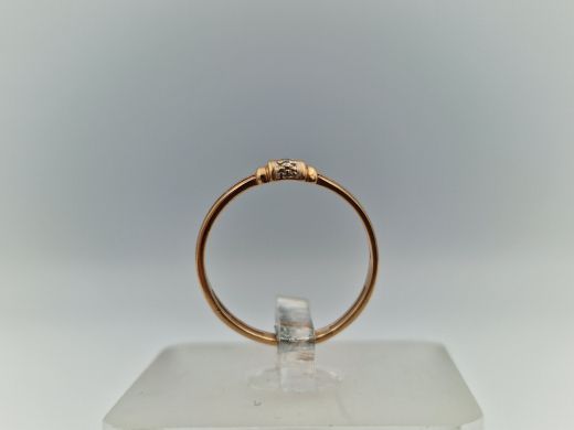 Zelta gredzens ar cirkoniju, 0.98 g, izm. 15.5