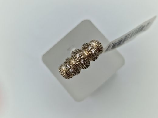 Zelta gredzens ar cirkoniju, 4.48 g, izm. 17
