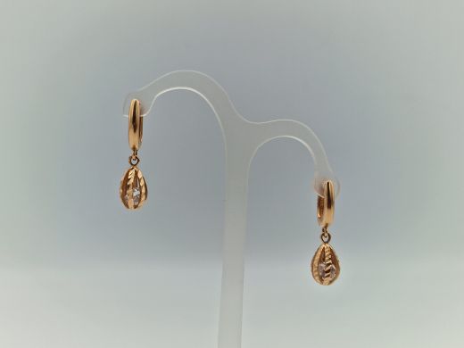 Zelta auskari ar cirkoniju, 3.03 g