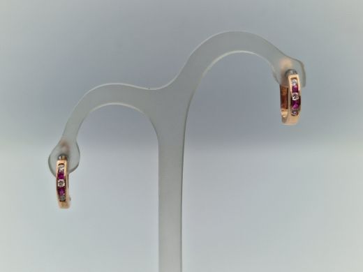 Zelta auskari ar cirkoniju, 1.15 g