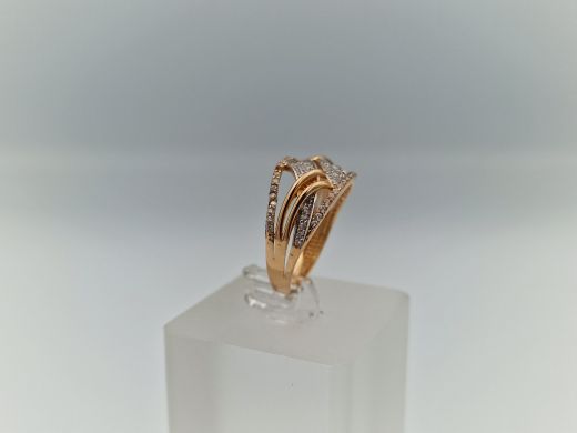 Zelta gredzens ar cirkoniju, 2.81 g