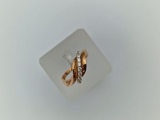 Zelta gredzens ar cirkoniju, 2.99 g, izm. 15.8