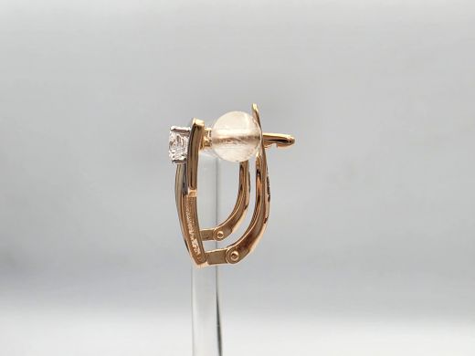 Zelta auskari ar cirkoniju, 2.28 g