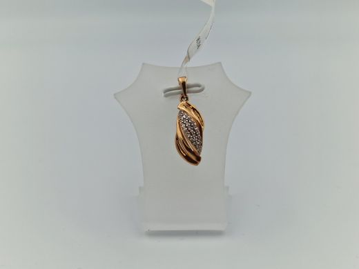 Zelta kulons ar cirkoniju, 1.29 g