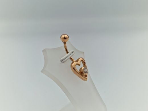 Золотой кулон с цирконом, 2.39 г