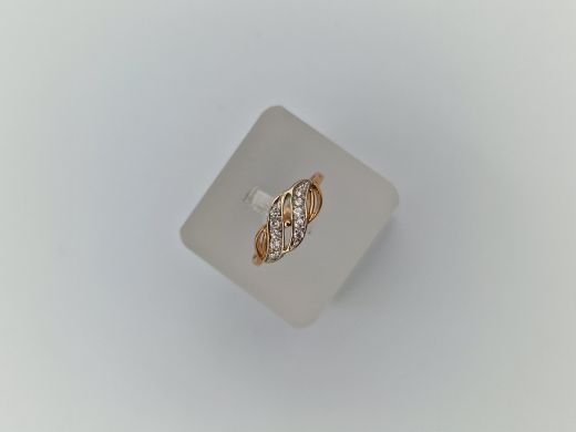 Zelta gredzens ar cirkoniju, 1.88 g, izm. 17