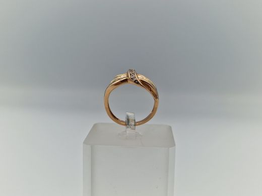 Zelta gredzens ar cirkoniju, 3.86 g, izm. 16.5