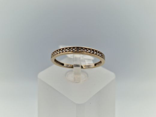 Zelta gredzens ar cirkoniju, 1.24 g, izm. 17.5