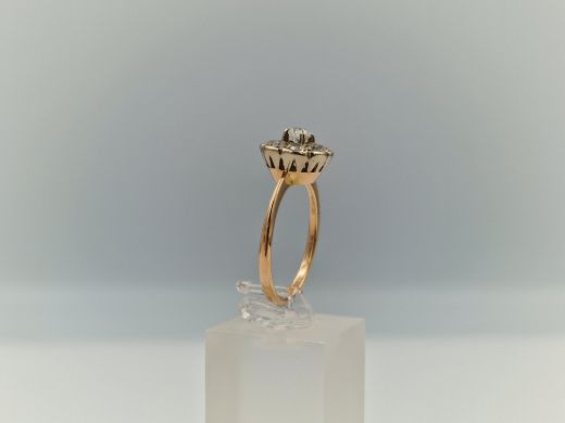 Zelta gredzens ar cirkoniju, 4.21 g, izm. 19