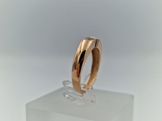 Zelta gredzens ar cirkoniju, 2.12 g, izm. 15.5