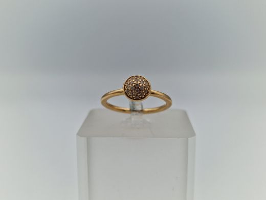 Zelta gredzens ar cirkoniju, 2.25 g, izm. 16