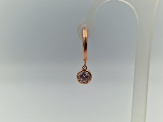 Zelta auskari ar cirkoniju, 1.71 g