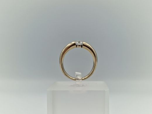 Zelta gredzens ar cirkoniju, 5.01 g, izm. 17