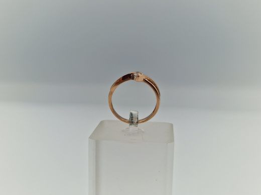 Zelta gredzens ar cirkoniju, 2.04 g, izm. 17