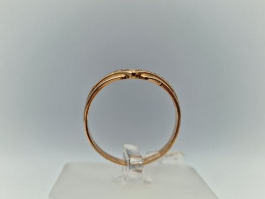 Zelta gredzens ar cirkoniju, 2.23 g, izm. 19