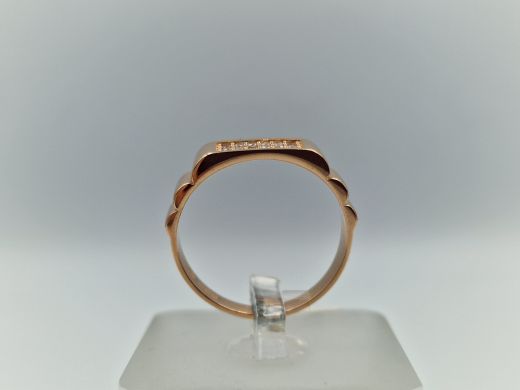 Zelta gredzens ar cirkoniju, 3.97 g, izm. 17.5