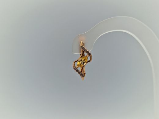 Zelta auskari ar cirkoniju, 2.63 g