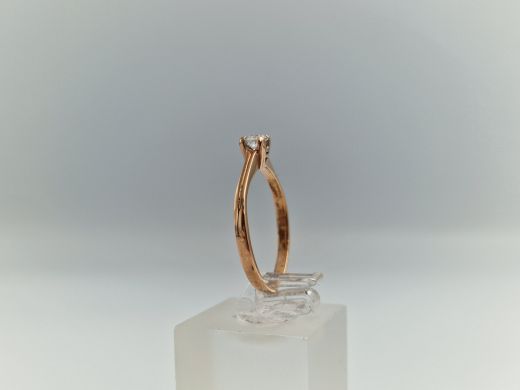 Zelta gredzens ar cirkoniju, 1.63 g, izm. 17.5