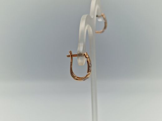 Zelta auskari ar cirkoniju, 2.63 g