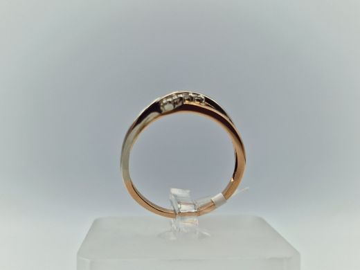 Zelta gredzens ar briljantu, 2.61 g, izm. 17.5
