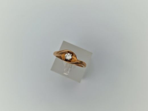 Zelta gredzens ar cirkoniju, 1.75 g, izm. 16