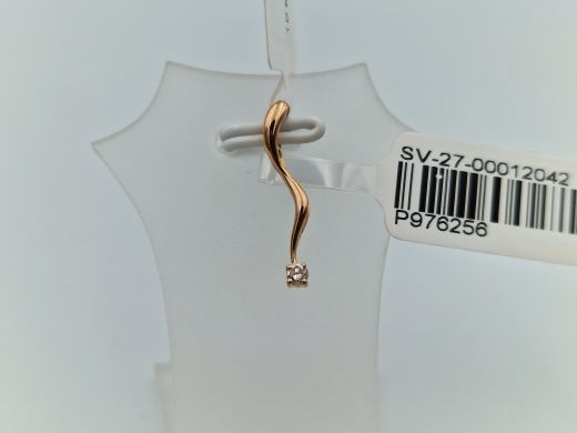 Золотой кулон с бриллиантом, 0.44 г