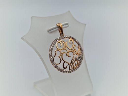 Zelta kulons ar cirkoniju, 1.4 g