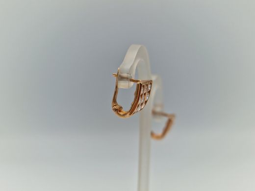 Zelta auskari ar cirkoniju, 2.77 g