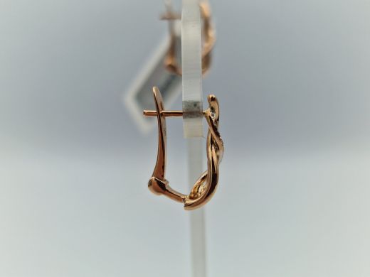 Zelta auskari ar briljantu, 2.63 g