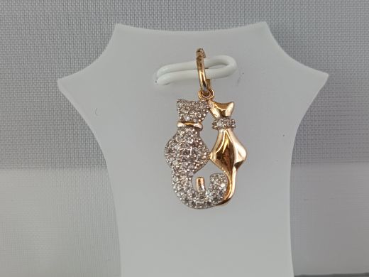 Zelta kulons ar cirkoniju, 1.06 g