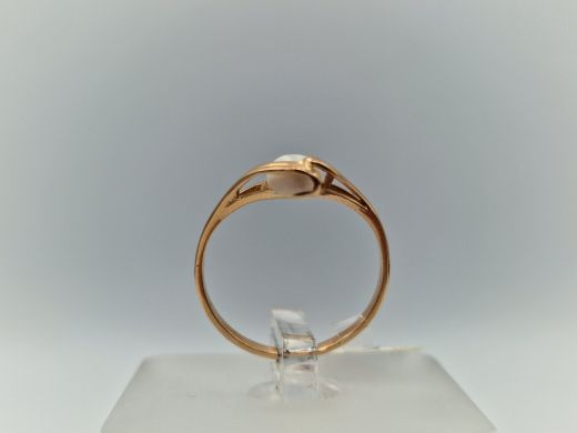 Zelta gredzens ar cirkoniju, 1.35 g, izm. 16.5