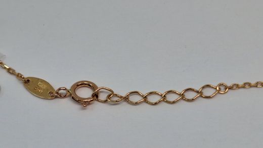 Zelta rokassprādze ar cirkoniju, 1.09 g, izm. 19