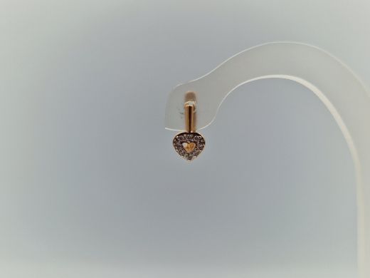 Zelta auskari ar cirkoniju, 1.1 g