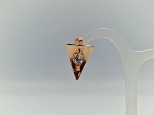 Золотые серьги с цирконом, 4.9 г