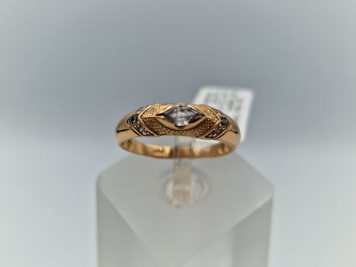 Zelta gredzens ar cirkoniju, 2.37 g, izm. 17.2