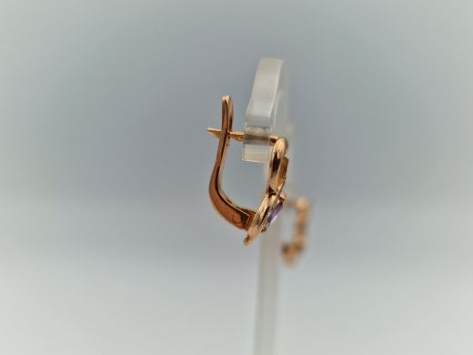 Zelta auskari ar cirkoniju, 2.49 g