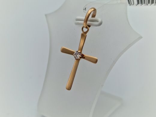 Золотой кулон с цирконом, 0.48 г