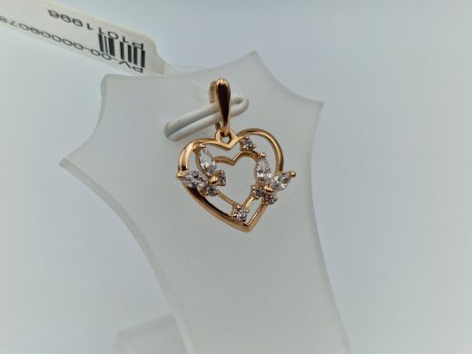 Золотой кулон с цирконом, 1.25 г