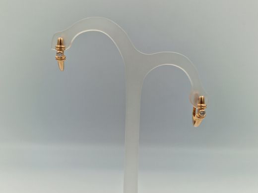 Zelta auskari ar cirkoniju, 2.69 g