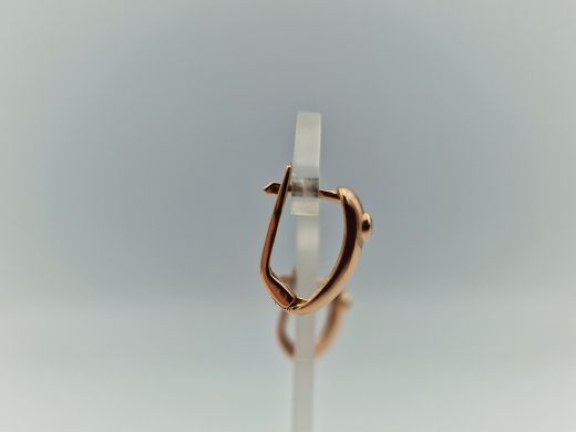 Золотые серьги с цирконом, 2.3 г