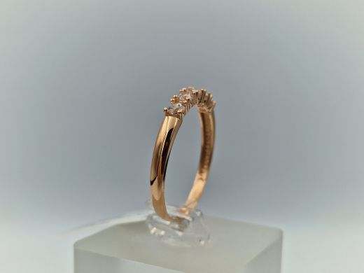 Zelta gredzens ar cirkoniju, 2.09 g, izm. 20.5