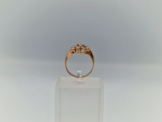 Zelta gredzens ar cirkoniju, 3.5 g, izm. 17.8