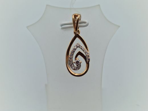 Zelta kulons ar cirkoniju, 0.99 g