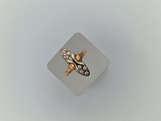 Zelta gredzens ar cirkoniju, 2.94 g, izm. 17.5