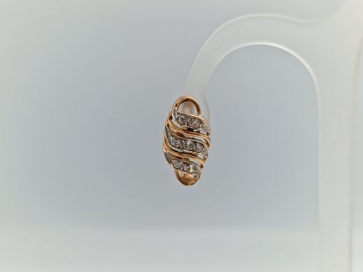 Zelta auskari ar cirkoniju, 4.6 g